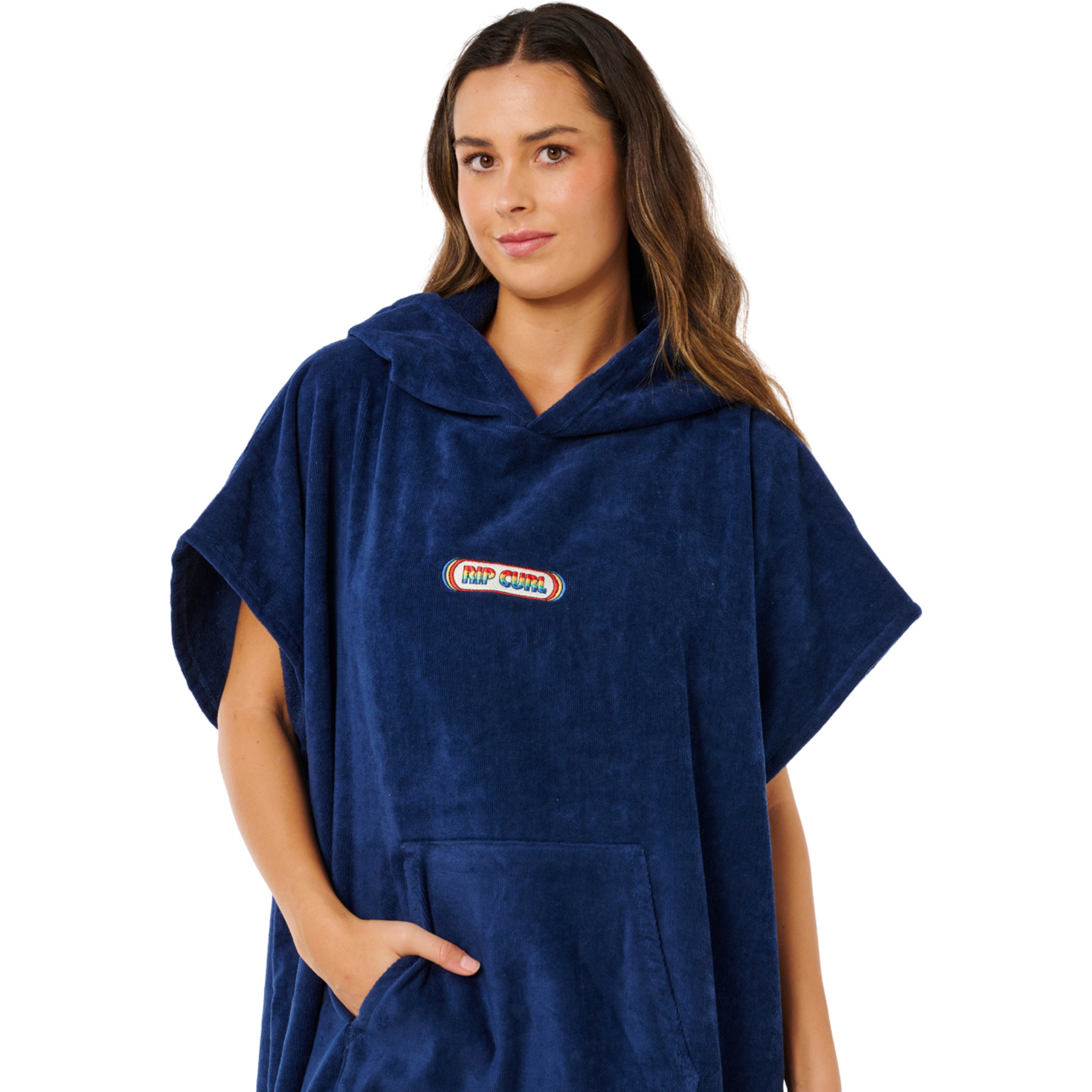 2026 Rip Curl Mujer Icon Hooded Poncho Towel 17OWTO - Dark Navy